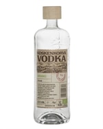 Koskenkorva Økologisk vodkaflaske i klart glas med lys grøn etiket